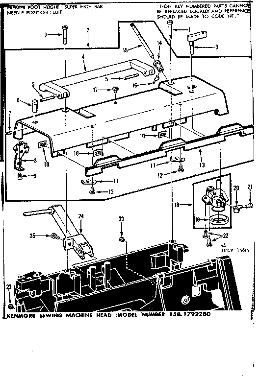 Bobbin winder and top cover
