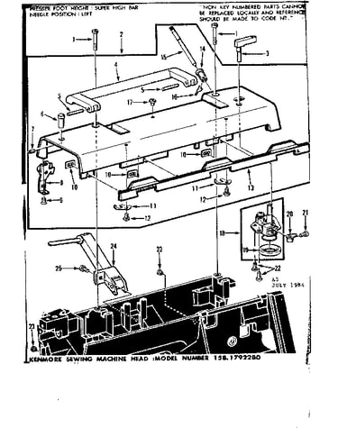 Bobbin winder and top cover