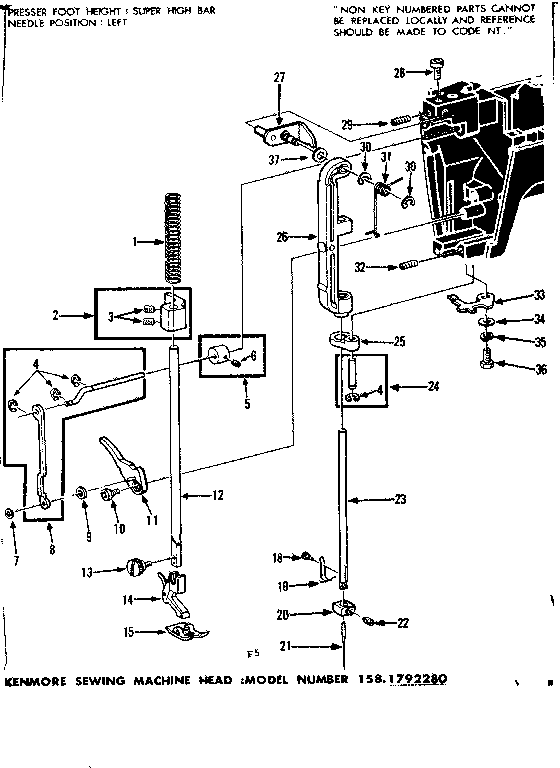 Presser bar assembly