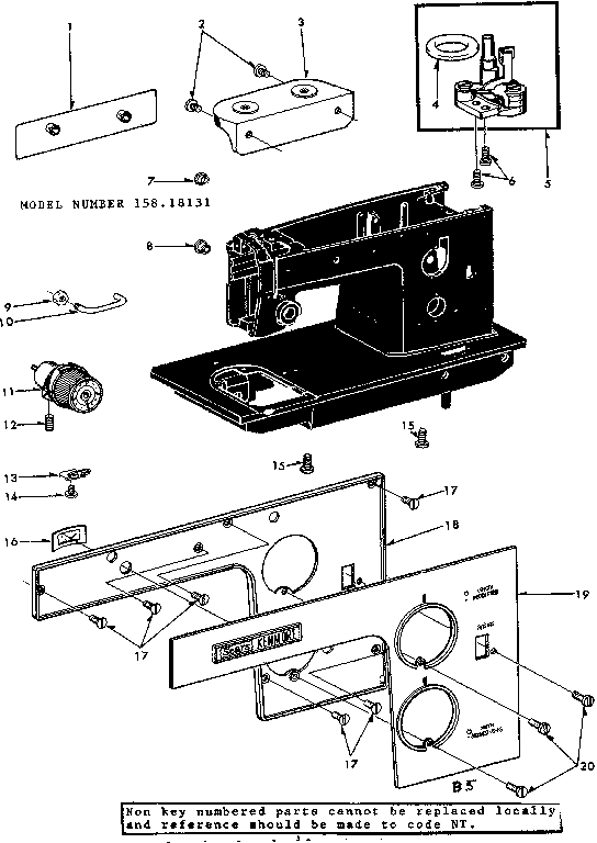 BOBBIN WINDER AND FACE PLATE