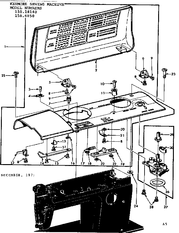 Bobbin winder and top cover