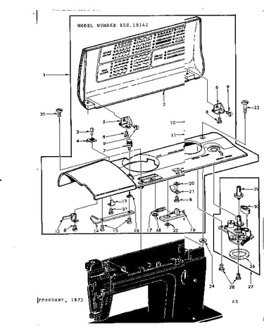 Bobbin winder and top cover