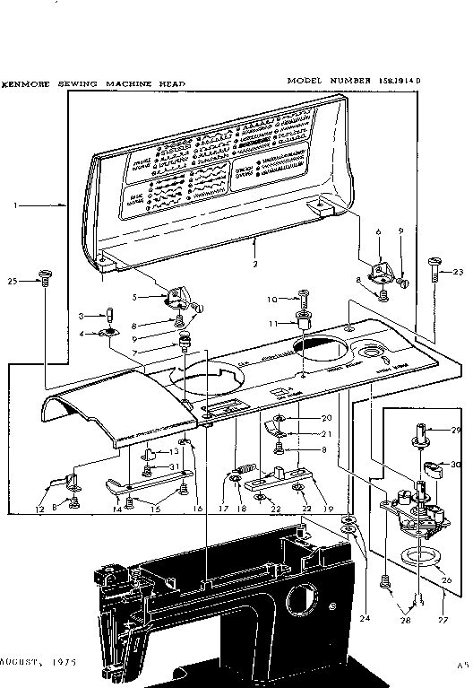 BOBBIN WINDER AND TOP COVER