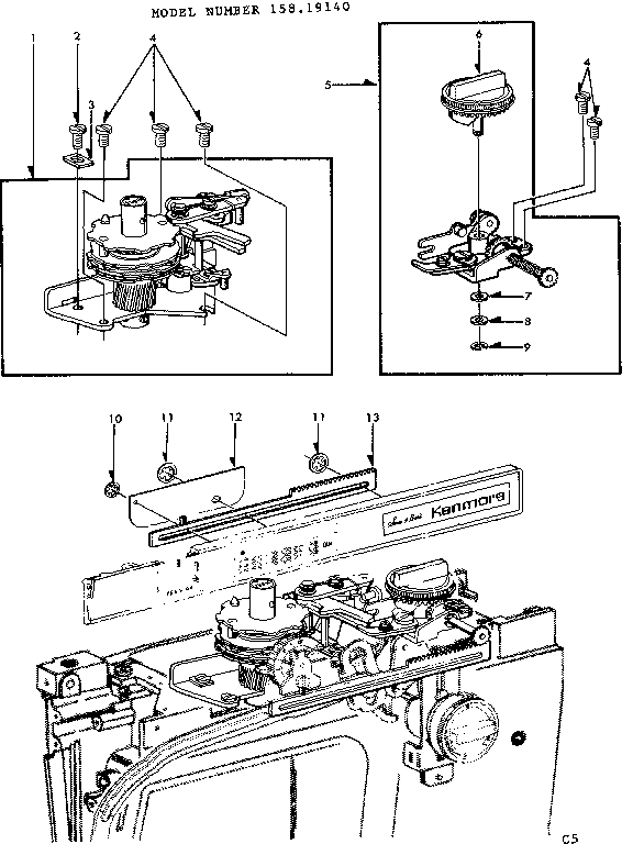 Cam holder and special stitch selector