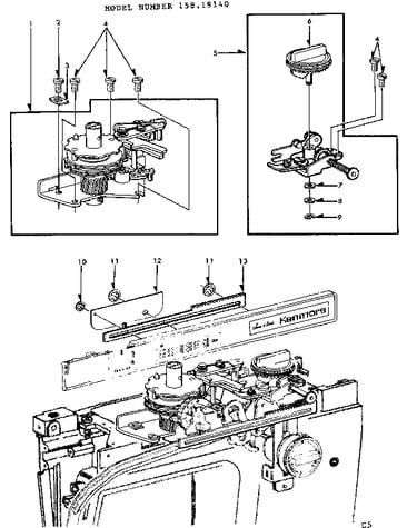 Cam holder and special stitch selector