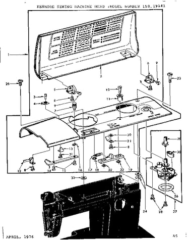 Bobbin winder and top cover
