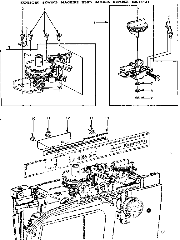 CAM HOLDER AND SPECIAL STITCH SELECTOR