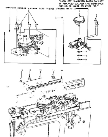 Cam holder bracket and special stitch selector