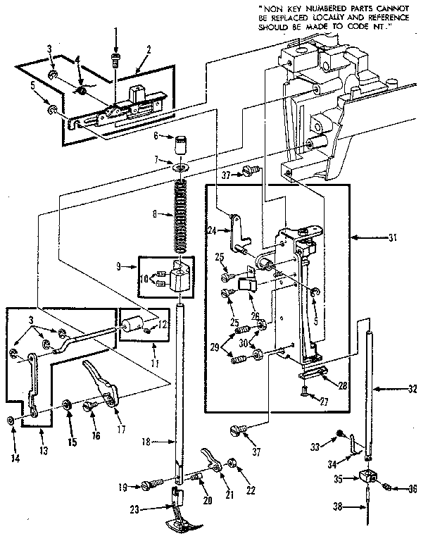 Presser bar assembly