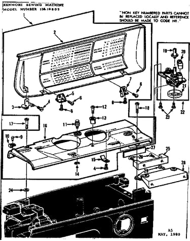 Bobbin winder and top cover