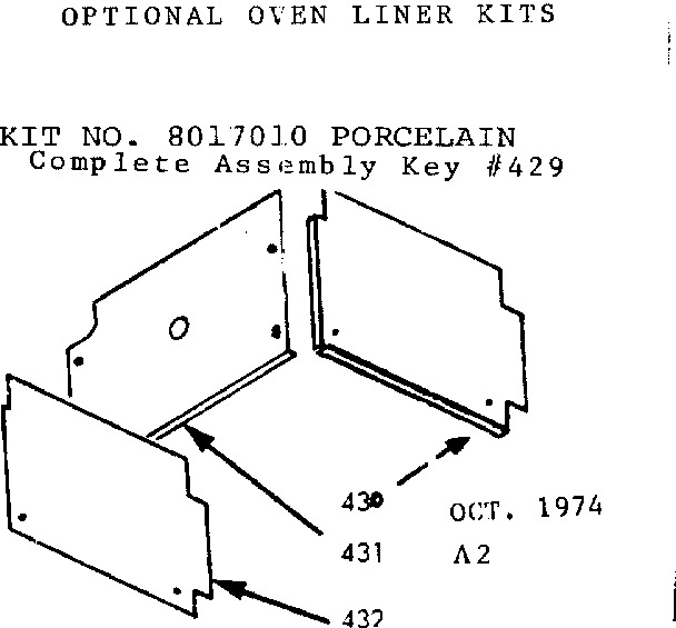 Optional oven liner