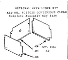 Kenmore 1038017020 optional oven liner diagram