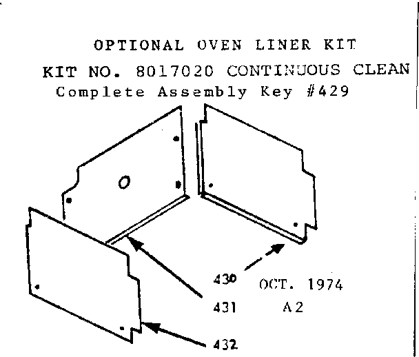 Optional oven liner