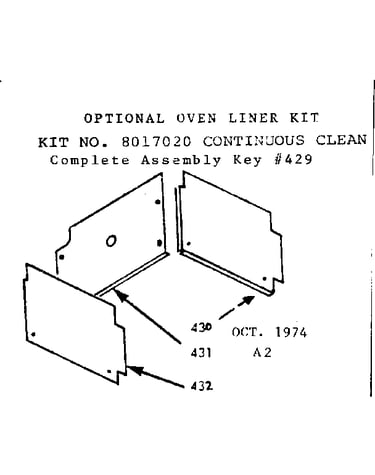 Optional oven liner