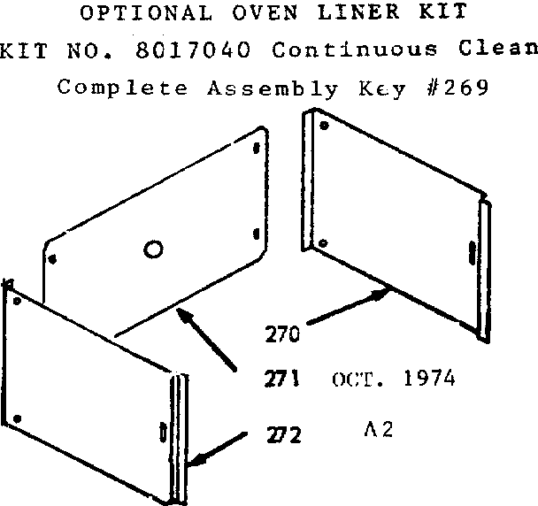 Optional oven liner