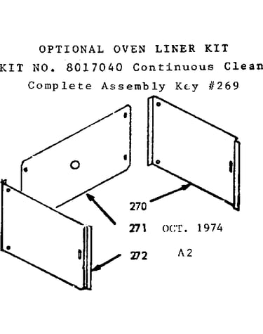 Optional oven liner