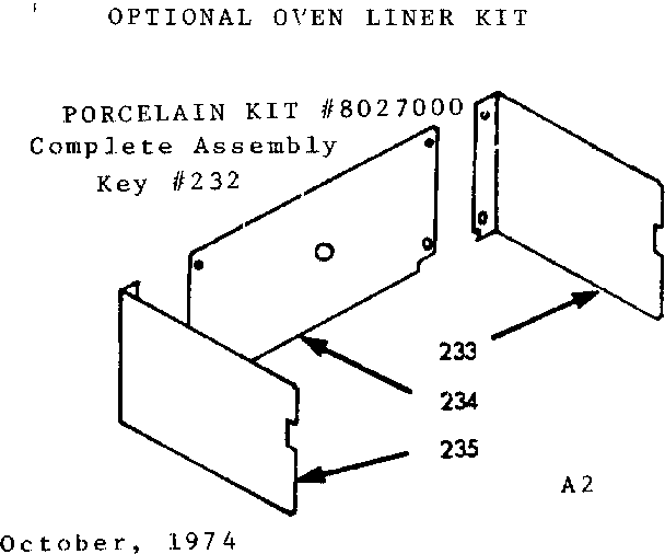 Optional oven liner
