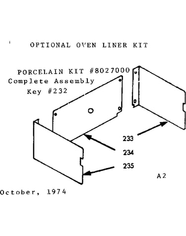 Optional oven liner