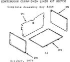 Kenmore 1038027150 optional oven liner diagram