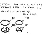 Kenmore 6476367426 optional porcelain pan and ring 8067110 diagram