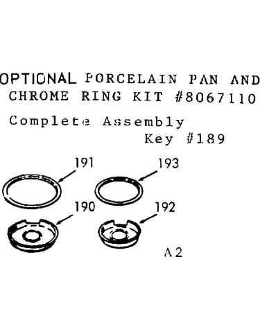 Optional porcelain pan and ring 8067110