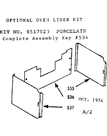 Optional oven liner