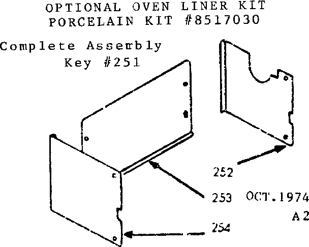 Optional oven liner