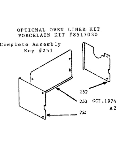 Optional oven liner