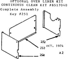 Kenmore 1038517040 optional oven liner diagram
