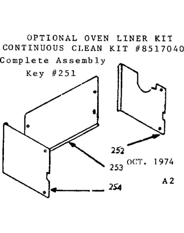 Optional oven liner