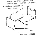 Kenmore 1038527030 optional oven liner diagram