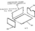 Kenmore 1038527150 optional oven liner diagram