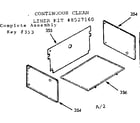 Kenmore 1038527160 optional oven liner diagram