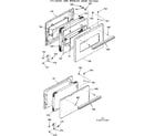Kenmore 1033227790 visi-bake and broiler door section diagram