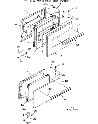 Visi-bake and broiler door section