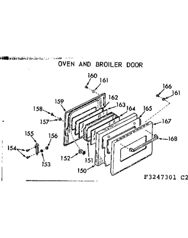 Oven and broiler door