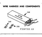 Kenmore 1033247301 wire harness and components diagram