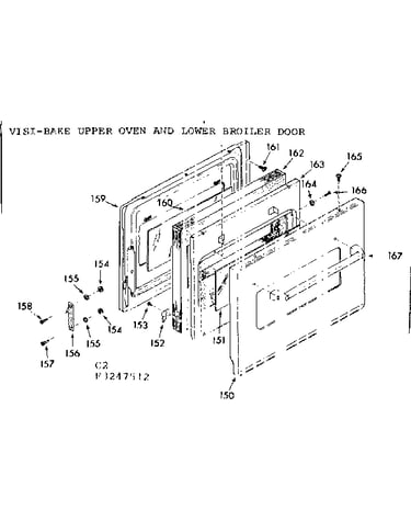 Visi-bake upper oven & lower broiler door