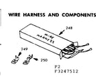 Kenmore 1033247512 wire harnesses and components diagram