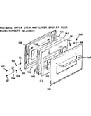 Visi-bake upper oven and lower broiler door