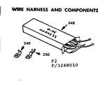 Kenmore 1033248091 wire harness and components diagram
