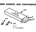 Kenmore 1033248092 wire harness and components diagram