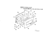 Kenmore 1033248210 visi-bake upper oven and lower broiler door diagram