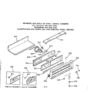 Control panel section