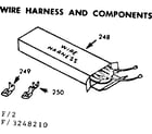 Kenmore 1033248290 wire harness and components diagram