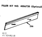 Kenmore 1033248290 filler kit no 4006720 optional diagram