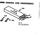 Kenmore 1033248291 wire harness and components diagram