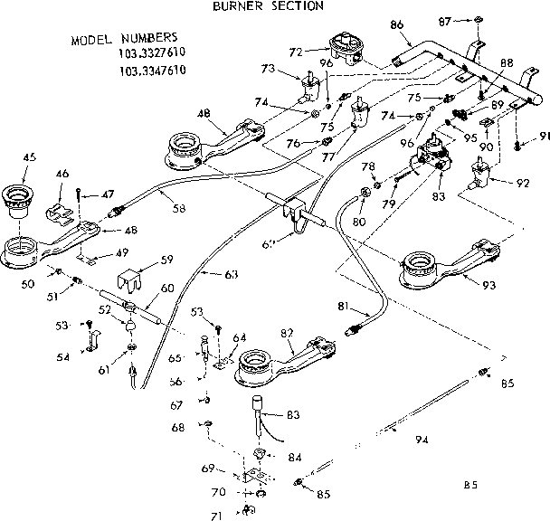 Burner section