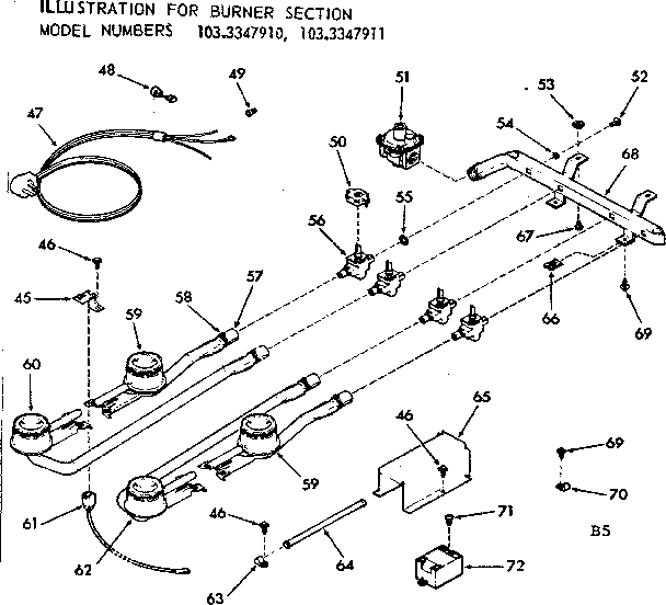 Burner section