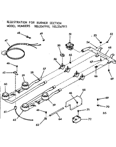 Burner section
